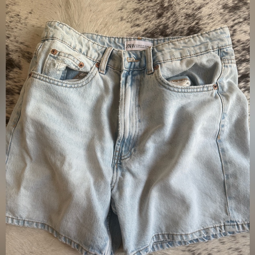 NWOT Zara Light Blue Denim Shorts